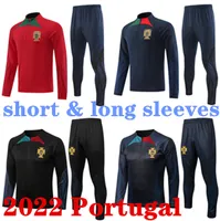22 23 Portugal Joao Felix Soccer Jerseys Treining Suit Ruben Neves Bruno Ronaldo Fernandes Portugieser 2022 Portugal Tracksuit Men Kit Sets