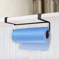 Hooks Kitchen Toilet Roll Paper Towel Rack Over Door Bar Hanging Holder Bathroom Cabinet Storage Tissue Hanger
