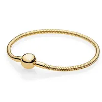 أساور الأفعى المطلية بالذهب مع الأساور الفضية مع Clasp Round 2018 New Fashion Silver 925 Bracelets for Women Pandora Bracelet3133