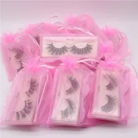 In stock Faux 3D Mink Eyelashes With Bag Silk Protein False Eyelash Eye Lash Extension Makeup Cruelty 180p