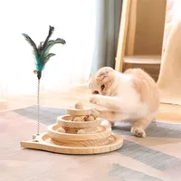 Meble dla kotów Pet kot gramofon obfity na drewnianą kulę zabawkę zabawne koty kij do kociąt interaktywne niscing Training Tors Produkty 220920