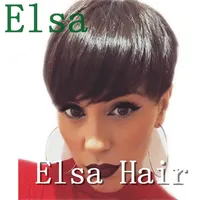 Short Brazilian Human Pixie Lace Front Hair Wigs For Black Women Glueless Bob Capless Wig With Baby Hair308i