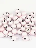 Suministros de fiesta de rosa claro Charmas de campanas Beads Cat Drop For Bags Ropa Decoraciones de artesan￭as de Navidad Joyer￭a Hacer 8 mm