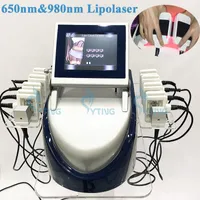 Diod Lipolaser Cellulite Borttagning Body Slimming Machine Fat Burning 650nm 980nm Lipo Laser Equipment