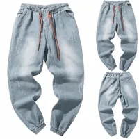 men's Pants 2022 Casual Long Skate Board Stright Fashion Pocket Plus Size Jeans Hip-Hop Sweatpants Trousers C0Qt#
