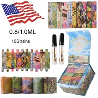 GCC 0.8ml 1.0ml Atomizers USA Warehouse Gold Coast Clear Vapes Cartridges Packaging Empty Ceramic Coil Thick Oil Glass Carts Vaporizer 510 Thread E Cigarettes