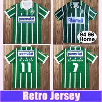 1993 1993 Palmeiras R. Carlos 레트로 축구 유니폼 1996 Mens Edmundo Zinho Rivair Evair Home Shirts Mens Mens Uniforms Camisas de Futebol