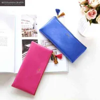 New Case Quality Gold Foil Pu School Supplies Stationery Gift Pencilcase School Cute Pen Tray School Gifts Tool J220808