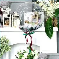 Party Decoration 5pcs 18/20/24/36inch Bobo Bubble Balloons Luminous Transparent Wedding Decorations Christmas Birthday Baby Shower Dr Dhqwy