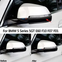 Carbon Fiber Stickers Car Rearview Mirror Anti-rub Trim Strips Anti-Collision Stickers For BMW E60 F10 F07 F01 5 Series 5GT277Y