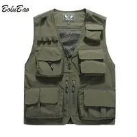 Men's Vests BOLUBAO Multi-Pocket Thin Trend Mesh Breathable Detachable Waistcoat Outdoor Mountaineering Fishing Casual Male 220920