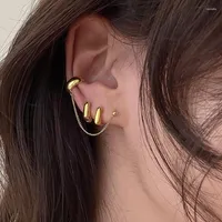 Hoop Earrings Simple Wholesale Women Girl Jewelry Geometric Square Mini Earring Polish Gold Color Metal