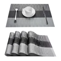 マットパッドYokistg Pvc Placemat for Table Pad Drink Wine Cup Casters Washemable Placemat Dining Tableware Mat Kitchen Waterproof Set of 6 220920