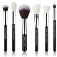 Black Silver Professional Makeup Brushes Set Up Brush Brush Tools Kit Cheek Highlight Natural-Synthétique Hair2474