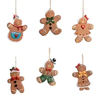 Noel Ağacı Süsleri Sevimli Gingerbread Man Kolye Yaratıcı Reçine Ana Sayfa Dekor Yenilik Festivali Hediyeleri 6 9GH D3