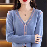 Malhas femininas szdyqh jaqueta de lã pura estilo coreano deco