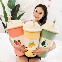 NIEUW PLUSH TOY PLUSHS POL GEBOUWDE PLUSH TOETS CARToon Milk Tea Cup Dolls Kawaii Cute Kids -fans 27 cm DHL