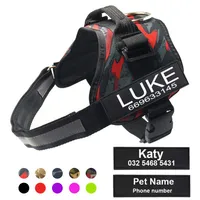 Dog Harness NO PULL Reflective Adjustable Personalized Pet Harness For Dog Vest Custom Id Tags Patch Outdoor Walking Dog Supplie Q1119311I