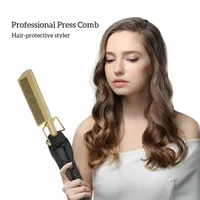 comb wet and dry hair use hair curler iron electric straightener environmentally friendly titanium alloy hair curler231z