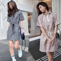 Vintage Casual Dress Designer Fashion Spring Summer Womens Hooded Dresses Embroidery Jacquard Fabric Dress Classic Letter Women Clothing