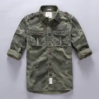 Men&#039;s T Shirts Men Outdoor Hiking Climbing Sports Military Cargo Shirt Spring Autumn Cotton Camouflage Long Sleeve Breathable Tactical