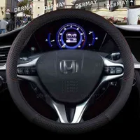 Honda Civic 2004 2006 2007 2008 2012 2013 2014 2015 Car Steering Wheel Cover PUレザーアンチスリップカーアクセサリーJ220808