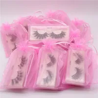 In stock Faux 3D Mink Eyelashes With Bag Silk Protein False Eyelash Eye Lash Extension Makeup Cruelty 271J