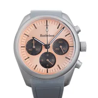 Herren Watch VK Chronograph Quarz Bewegung 18K Schwarz Ros￩gold Zifferblatt Stahlh￼lle Lederband Armbanduhr Elenco Della Luna