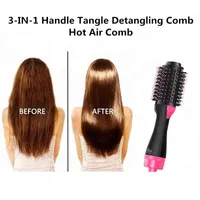 Hair Curlers Straighteners Straight Curls One-Step Hair Dryer Volumizer Roller Electric Hot Air Curling Tangle Detangling Comb Blow Dryer Hot Air Brush T220916