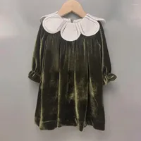 Vestidos femininos vestidos de boutique infantil garotas de manga comprida vestido de veludo fuff