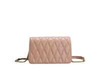 古典的な女性チェーンフラップバッグショルダーバッグファッションショッピングサッチェル高級デザイナーイタリアの輸入ラムスキンクロスボディ財布ハンドバッグトートで作られた財布