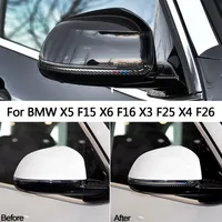 For BMW X3 X4 X5 X6 F25 F26 F15 F16 Carbon Fiber Rearview Mirror Anti-rub Strip Car Styling Anti-collision Stickers Accessories262i