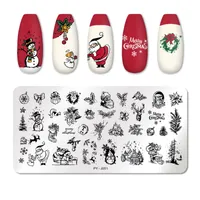 Art Pict You Nail Stamping Plates Christmas Patroon Nail Art Plate Stamp Templates roestvrij staal