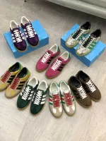 Обувь газели кроссовки женские дизайнерские дизайнерские ретро -пэчворки сотрудничество на открытые дизайнерские кроссовки полосатые винтажные