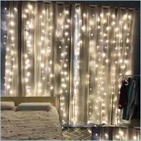 Party Decoration 3X3 3X2 3X1M Led Curtain Fairy String Lights Usb Operated Wedding Christmas Outdoor Room Garland 5Z Drop Delivery 20 Dh4Oz