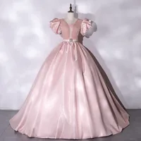 New Pink Party Evening dresses Ball Gown For Mexican Girls Junior Sweet 15 Prom Wear Elegant Off Shoulder lace up Puffy clothes