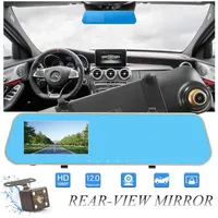 2Ch 4 3 1080P full HD car DVR digital mirror camcorder vehicle driving recorder anti-glare rearview parking grid G-sensor cy322J