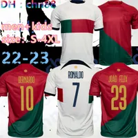 Rozmiar S-4xl 22 23 Portuguesa koszulki piłkarskie Ruben Neves Bruno Ronaldo Fernandes Portugieser 2022 Portugalese Joao Felix Football Shirt Men Kit Kit Diogo J. Otavio