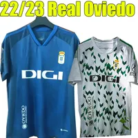 2022 2023 Real Oviedo piłka nożna Ibra R. Folch Y. Barcenas Johannesson Mossa Javi Munoz 22/23 Men Hombres Munforme Home Blue Football Shirts