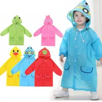 Waterproof Children Raincoats Cartoon Design Baby Summer Rainwear Ponchon 90-130cm Length C0920