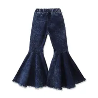 Jeans 16yrs crian￧as garotas cal￧as de cal￧a macia de cor s￳lida crian￧as crian￧as jeans el￡sticos estilo coreano crian￧as cal￧as 220919