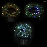 Dizeler Icoco 10 m LED Rattan Güneş Işık Dize Noel Günü Kapalı Açık Dekoratif Lamba