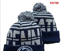 Penn State Nittany Beanie Cap Wool Warm Sport Knit Hat Randeline USA College Cuffed Pom Hats Men Women Bonnet Beanies Skull Caps