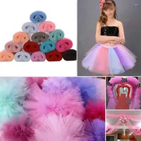 Party Decoration 9 Colors Tulle Rolls Netting Tyg 6 "Wide 10 Yards Sewing Scissors For Table Skirt Festival Dress DIY