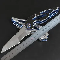 1Pcs Top Quality Ball Bearing Flipper Folding Knife 8Cr13Mov Satin Blade Stainless Steel Handle Outdoor Survival Tactical Knives205s