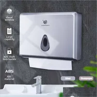 Tissue Boxes Napkins Wall-Mounted Bathroom Dispenser Box Holder For 200Pcs Mtifold Paper Towels Kitchen Toilet Drop Delivery 2021 Ho Dhjnb