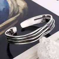 Bangle Creative Silver Color Curved Branch For Men Women Vintage Casual Jewelry Gifts