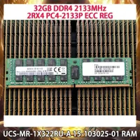 For UCS-MR-1X322RU-A 15-103025-01 32G 32GB DDR4 2133MHz 2RX4 PC4-2133P ECC REG Server Memory Works Perfectly Fast Ship