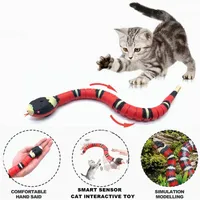 Cat Furniture Scratchers Smart Sensing Snake Cat Toys Electric Interactive Toys for Cats USB Charging Cat Accessories for Pet Dogs Game Play Toy 220920