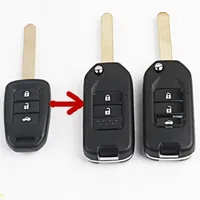 Zmodyfikowana zdalna skorupa klucza dla Honda Fit Xrv Vezel City Jazz Civic HRV 2 3 przyciski składane klawisz FOB282B